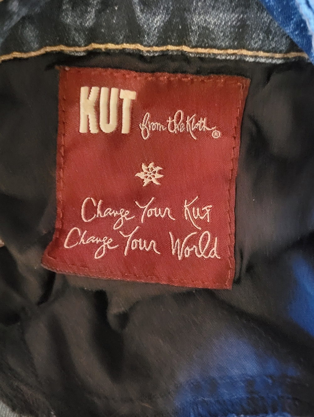 Kut From The Kloth Distressed Straight Leg Boyfriend Jeans, Size 16, Inseam 32" - Picture 11 of 13